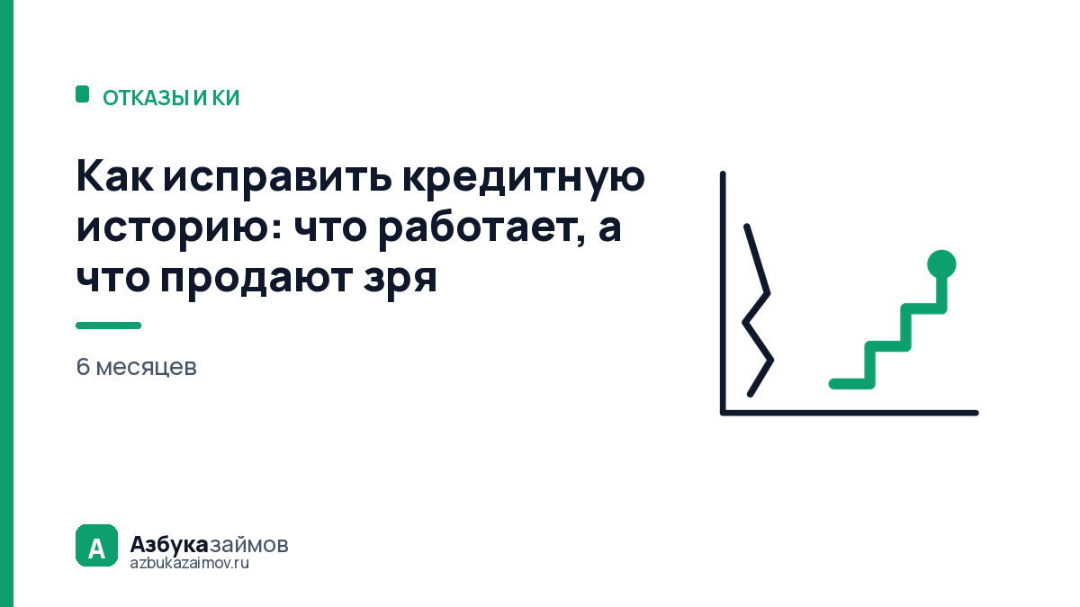 Как исправить кредитную историю: что работает, а что продают зря