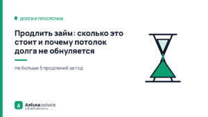 Продлить займ: сколько это стоит и почему потолок долга не обнуляется
