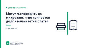 Могут ли посадить за микрозайм: где кончается долг и начинается статья