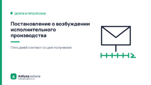 Постановление о возбуждении исполнительного производства: 5 дней