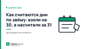 Как считаются дни по займу: взяли на 30, а насчитали за 31