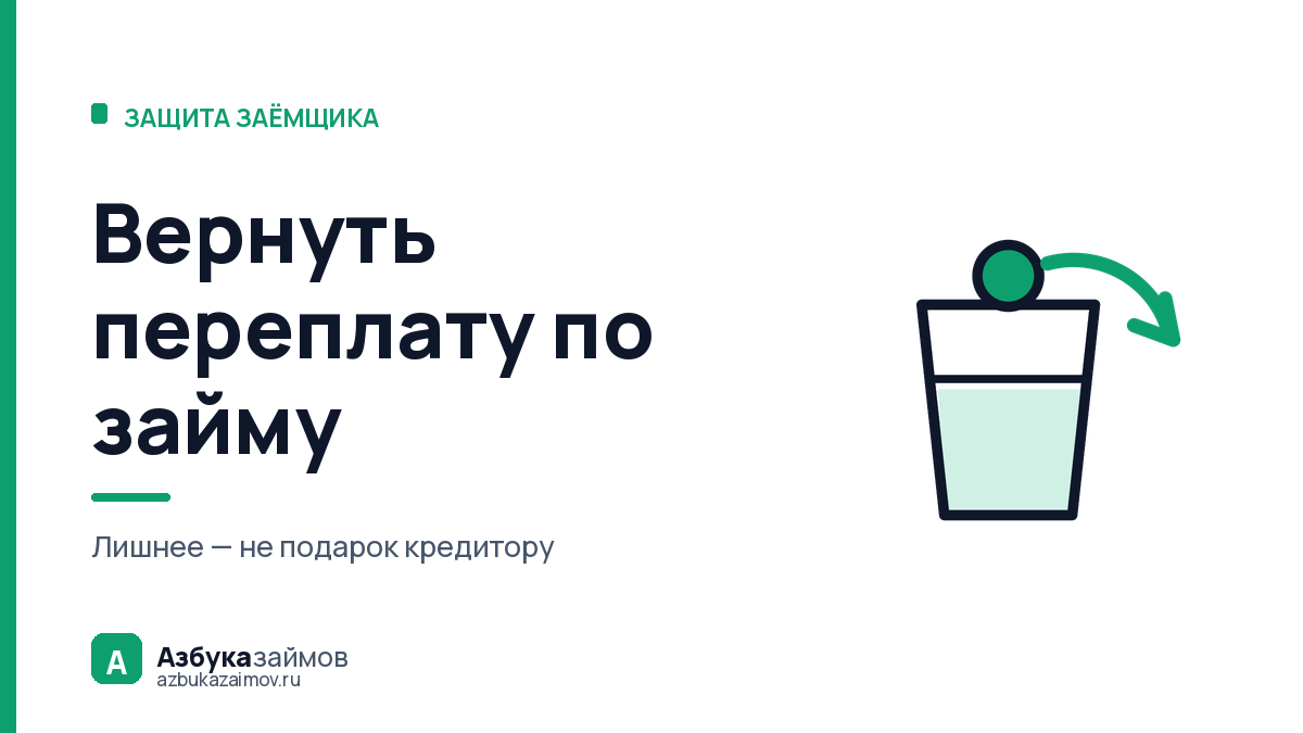 Вернуть переплату по займу: что делать, если заплатили больше долга